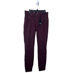 Kut from the Kloth NEW Maroon Burgundy Connie Ankle Skinny Jeans Women’s Size 2